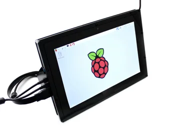 10,1-дюймовый емкостный сенсорный ЖК-дисплей (B) с корпусом и крышкой из закаленного стекла IPS-экран для Raspberry Pi 4/3B + Компьютерный монитор