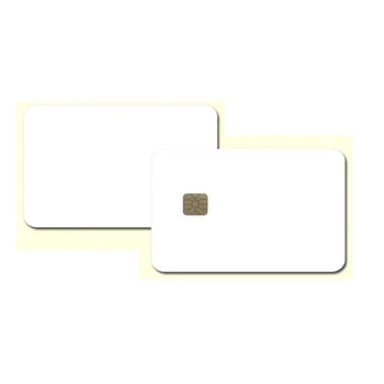 100 шт. GT24C02 AT24C02 CR80 ПВХ Белая пустая контактная смарт-карта IC
