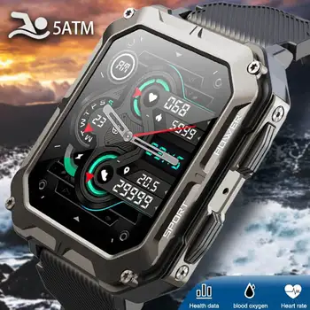2023 C20 Pro IP68 Водонепроницаемые Мужские Смарт-часы для плавания, Дайвинга, спорта на открытом воздухе, Bluetooth-вызова, определения артериального давления, Смарт-часов