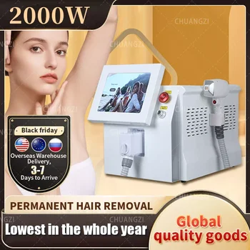 2023 CE Сертифицированный 2000 Вт, Мощность 3 длины волны, Платиновая эпиляция 755 808 1064 нм, диодная машина для удаления волос