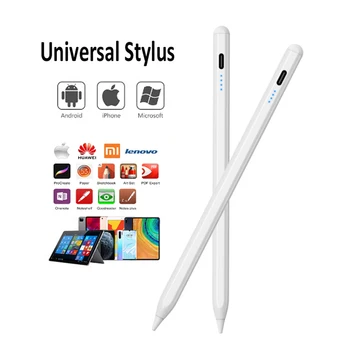 2ШТ Универсальный Стилус Для Android IOS Сенсорная ручка Для iPad Apple Pencil 1 2 Для Huawei Lenovo Samsung Phone Xiaomi Tablet Pen