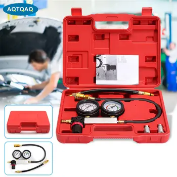 AQTQAQ, 1 Комплект, тестер утечки из цилиндра, набор для проверки на компрессию - Набор диагностических инструментов для тестирования утечки из цилиндра двигателя с двойным датчиком