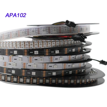 DC5V, лента APA102, 1 м/3 м/5 м, 30/60/72/96/144 светодиода/пикселей/m, интеллектуальная светодиодная пиксельная лента APA102, данные и часы отдельно, IP30/IP65/IP67