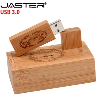 JASTER USB 3.0 + коробка (бесплатный пользовательский логотип) Деревянный Кленовый USB флэш-накопитель Pendrive 4GB 16GB 32GB 64GB Memory Stick ЛОГОТИП клиента