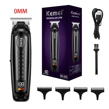 Kemei KM-1578 0 мм Ножевая головка с нулевым зазором USB Перезаряжаемая Электрическая Машинка для стрижки Волос Профессиональный мужской Триммер для стрижки волос