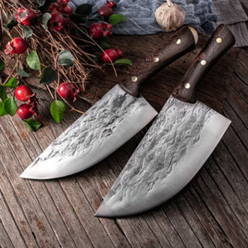 Liangfengzuo Китайский Кухонный Нож Для Разделки Мяса 5cr15, Столовый Нож из нержавеющей Стали, Нож для Разделки Филе, Нож для Стейка