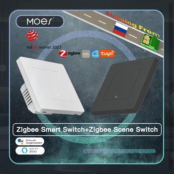MOES New Star Ring Tuya Smart ZigBee3.0 Кнопочный переключатель/Scene Switch Smart Life APP Дистанционное Управление Работа с Alexa Google
