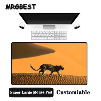 MRGBEST Большая акция, большой Размер, многоразмерный коврик для мыши с замком, Пустынный леопардовый животный узор, ПК, ноутбук, настольный коврик