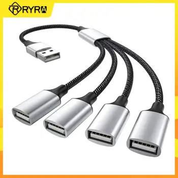 RYRA Концентратор USB Type C с несколькими головками USB 2.0, разветвитель, высокоскоростной OTG адаптер, портативный конвертер для портативных ПК, Компьютерные аксессуары
