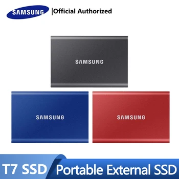 SAMSUNG Портативный SSD T7 1 ТБ 500 ГБ Внешние твердотельные накопители Type-CUSB 3.2 Gen 2 Совместимый SSD Для настольных компьютеров ноутбуков Оригинал