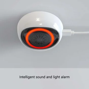 Tuya Zigbee Sound & Flash Звуковая и визуальная сигнализация Сирена 100 дБ Звуковой Мониторинг Безопасности Противоугонный Звуковой сигнал для безопасности Умного Дома