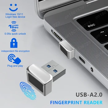 USB-модуль считывания отпечатков пальцев для Windows 7 8 10 11 Hello Биометрический сканер Модуль разблокировки замка отпечатками пальцев Аксессуары для ноутбуков
