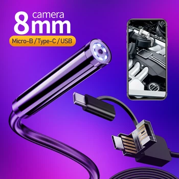 USB-эндоскоп 3 в 1 Водонепроницаемый эндоскоп Промышленный эндоскоп HD-камера 3 в 1 Type-c USB, совместимый с видео, Android-телефон, планшет