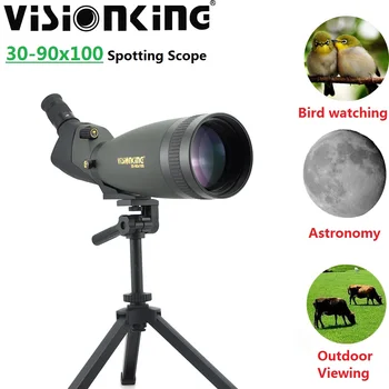 Visionking 30-90x100 Водонепроницаемый Зрительная труба, Заполненная Азотом BAK4 Big Vision Наблюдение За птицами Гольф Охота Монокуляр Телескоп