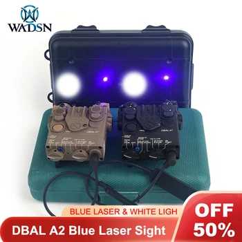 WADSN Тактический лазерный прицел DBAL A2 с голубой точкой, охотничье ружье Scout Light, страйкбольное оружие DBAL PEQ15, фонарик без ИК-лазера