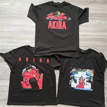 Y2K Винтажная футболка Akira Для мужчин И женщин с мультяшным аниме принтом, Летняя стильная футболка, топы, футболка