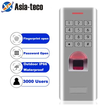 Автономный считыватель контроля доступа с клавиатуры с паролем по отпечаткам пальцев для системы безопасности, система блокировки ворот, открывалка ворот IP66 1000 Пользователей