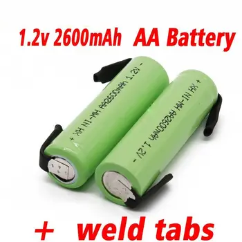Аккумуляторная батарея AA 1,2 В 2600 мАч Ni MH аккумулятор green shell Электробритва Philips зубная щетка со сварочным наконечником