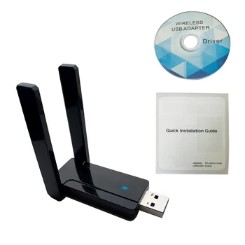 Двухдиапазонная сетевая карта, настольный USB 3.0, легко наносится С антенным ключом для ПК, Высокоскоростной игровой WiFi-адаптер, Портативный Мини