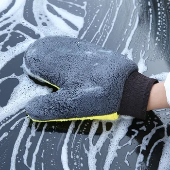 Двухсторонний Коралловый бархат, Утолщенные Суперпоглощающие перчатки для чистки, Инструменты для чистки автомобилей, Универсальная Прозрачная краска для салона автомобиля