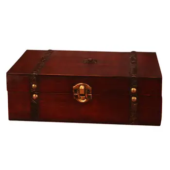 Деревянная Коробка для Хранения Сокровищ для Покерных Карт, Таро, Безделушек и домашнего Декора