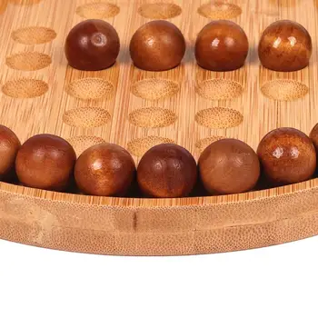 Деревянный пасьянс с деревянным колышком, набор настольных игр, 33 шахматные фигуры, игра-головоломка, гладкая