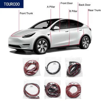 Для комплекта шумоподавления Tesla Model Y Модификация автомобиля Звукоизоляционная уплотнительная прокладка на двери багажника