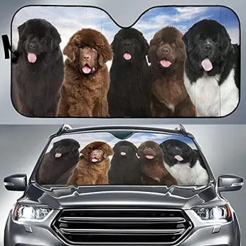 Забавный Навес От солнца для семейного автомобиля Ньюфаундлендов, Милый Навес От Солнца для Окна автомобиля Ньюфаундленда для Любителя собак, Подарок Для мамы Ньюфаундленда,