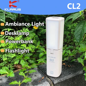 Кемпинговый светильник Klarus CL2 с функцией складывания для ухода за глазами Ambiance Light/Настольная лампа/Блок питания/ Фонарик 750 Люмен 10400 мАч