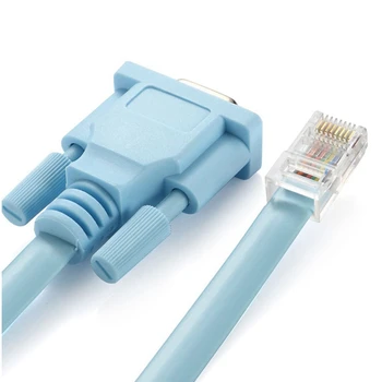 Консольный USB-кабель RJ45 Cat5 Ethernet к Rs232 DB9 COM-порту, последовательные женские маршрутизаторы с опрокидыванием, сетевой адаптер, кабель 1,8 М