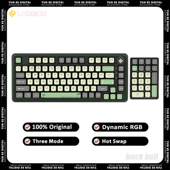 Механическая клавиатура LEOBOG K81, Многофункциональная ручка, Трехрежимная беспроводная клавиатура RGB с горячей заменой, 81 Клавиша, прокладка для ПК, ноутбука, Mac