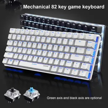 Механическая клавиатура с переключателем N-Key Тонкой работы, черно-синий переключатель для игр