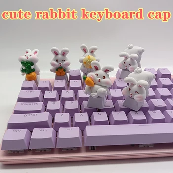 Милый Кролик Креативные 3D Стерео Колпачки для клавиш Cherry Mx Switch Cross Axis Профессиональная Игровая Механическая Клавиатура ESC Розовый Колпачок для Клавиш