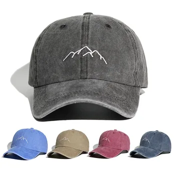 Мужская кепка для горных мужчин, мужская кепка для спорта на открытом воздухе, ретро бейсболка, хип-хоп вышивка, Горный хребет, Бейсболка для женщин