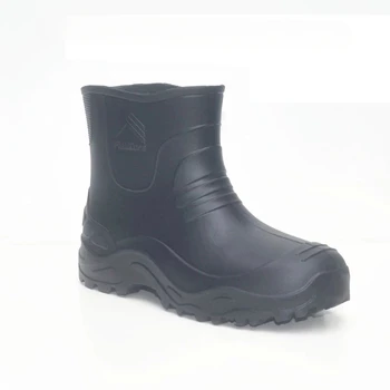 Мужские Резиновые сапоги С короткими трубками, дышащие непромокаемые ботинки, Универсальная зимняя обувь для взрослых на платформе, одноцветное изделие, Размеры 37-46