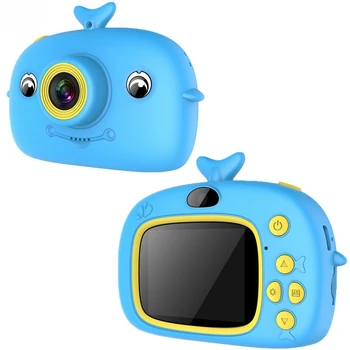 Мультяшная Детская Селфи-Камера 2000 Вт Мини-Цифровая Камера 2,0 Дюймов IPS Экран Детская Видео-Фотокамера Игрушки для Малыша Подарок На День Рождения