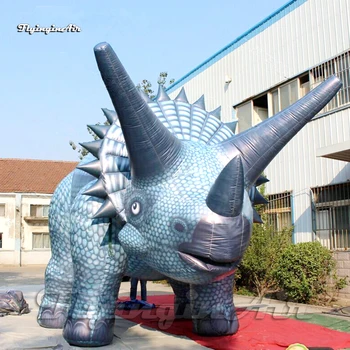 Открытый Большой Надувной Воздушный шар Triceratops Jurassic World Модель Динозавра Динозавра С 3 Рожками Для Украшения парка