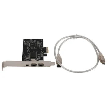 Плата Firewire 1394, PCIe 3 Порта, Плата расширения Firewire 1394A, PCI Express для подключения внешнего контроллера-адаптера IEEE 1394