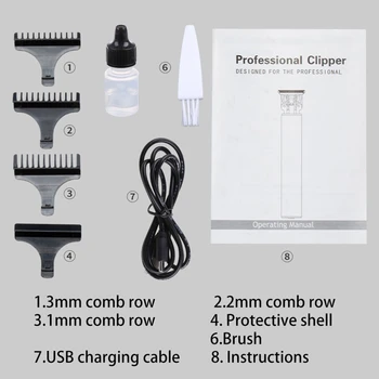 Профессиональные мужские машинки для стрижки волос, USB-перезаряжаемый набор для стрижки волос для парикмахеров