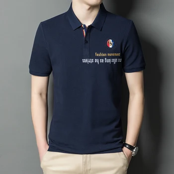 Рубашка ПОЛО с коротким рукавом с вышитым логотипом бренда, мужская высококачественная хлопковая футболка с воротником поло, Летняя роскошная модная рубашка Paul Me