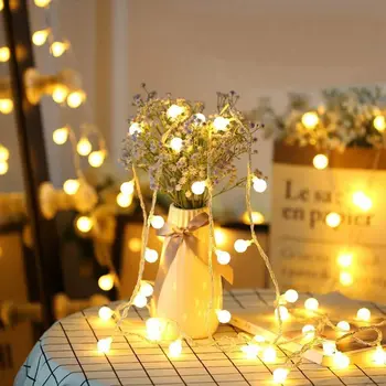 Светодиодная Световая Гирлянда Fairy Bubble Ball Light Праздничная световая Гирлянда EU/US Plug Indoor Christmas Wedding Outdoor Garden Decoration