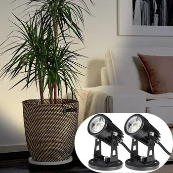 Светодиодные точечные светильники для комнатных растений, Прожекторная лампа 3 Вт, подсветка для комнатных растений, акцентное освещение USB 5 В, теплый белый, подсветка черный