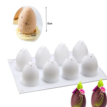 Силиконовая форма для Мусса в форме яйца с 8 Сетками Для кексов 