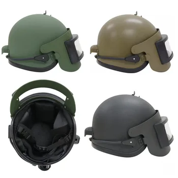 Тактический шлем Takov K63 (трехуровневый) с прочным АБС-покрытием (Россия) Травянисто-зеленый/Черный/Армейский зеленый