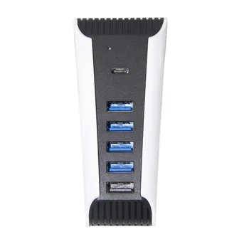 Удлинитель PS5 USB Type C 3.1 Высокоскоростной Удлинитель 4 USB + 1 Порт USB для зарядки + 1 порт USB C Конвертер-разветвитель