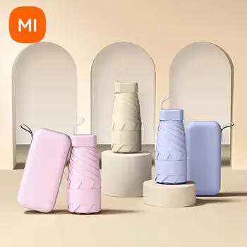 Ультрафиолетовый зонт Xiaomi Mijia, 6 ребер, 90 см, Маленький мини-зонт, солнцезащитный крем, блокирующий ультрафиолетовые лучи, Легкий, удобный для переноски Персональный Um