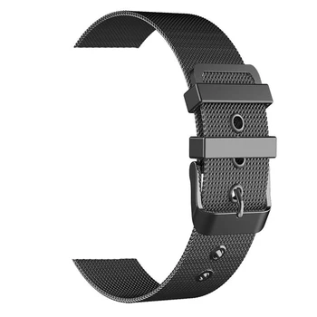 Универсальный женский мужской ремешок 20 мм для Samsung Galaxy Watch, 42 мм ремешок для часов, черный металлический ремешок для часов из нержавеющей стали
