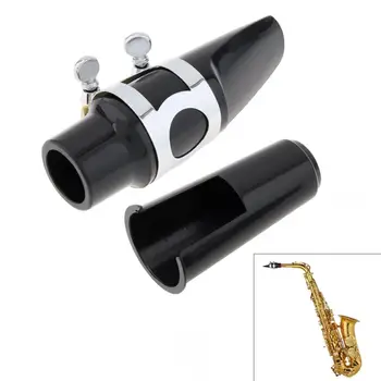 Универсальный серебряный мундштук для альт-саксофона Аксессуары для музыкальных инструментов с лигатурным колпачком