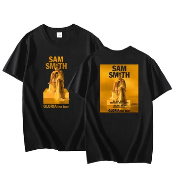 Футболка Sam Smith Gloria World Tour 2023, Женская Мужская Повседневная футболка с коротким рукавом, Модная футболка с Нечестивой музыкой, Уличная одежда, графические топы в стиле Рок