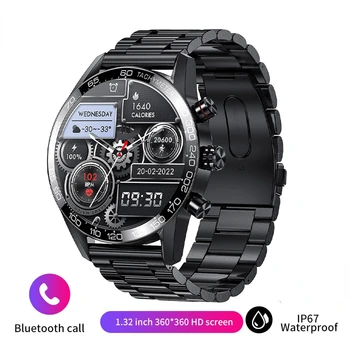 Часы с 360 AMOLED HD Экраном Для Мужчин, Смарт-Часы С Bluetooth-Вызовом, Умные Часы 2023, Модные Деловые Часы, Новый Умный Браслет, Мужской Reloj